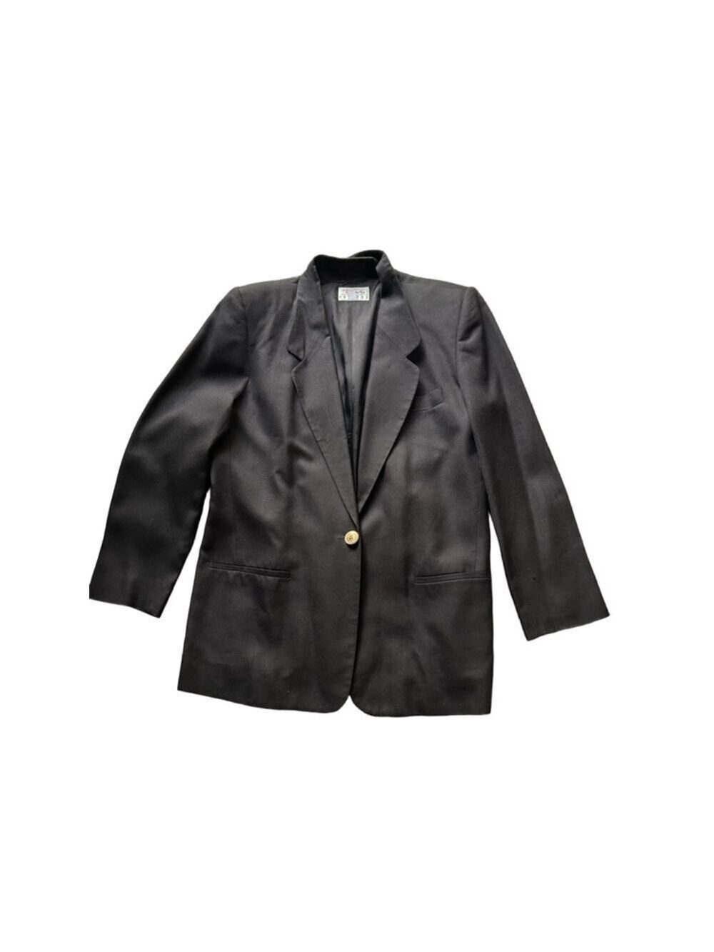 Women’s Talbots Petite Black Blazer Gold Eagle Buttons Size 10P